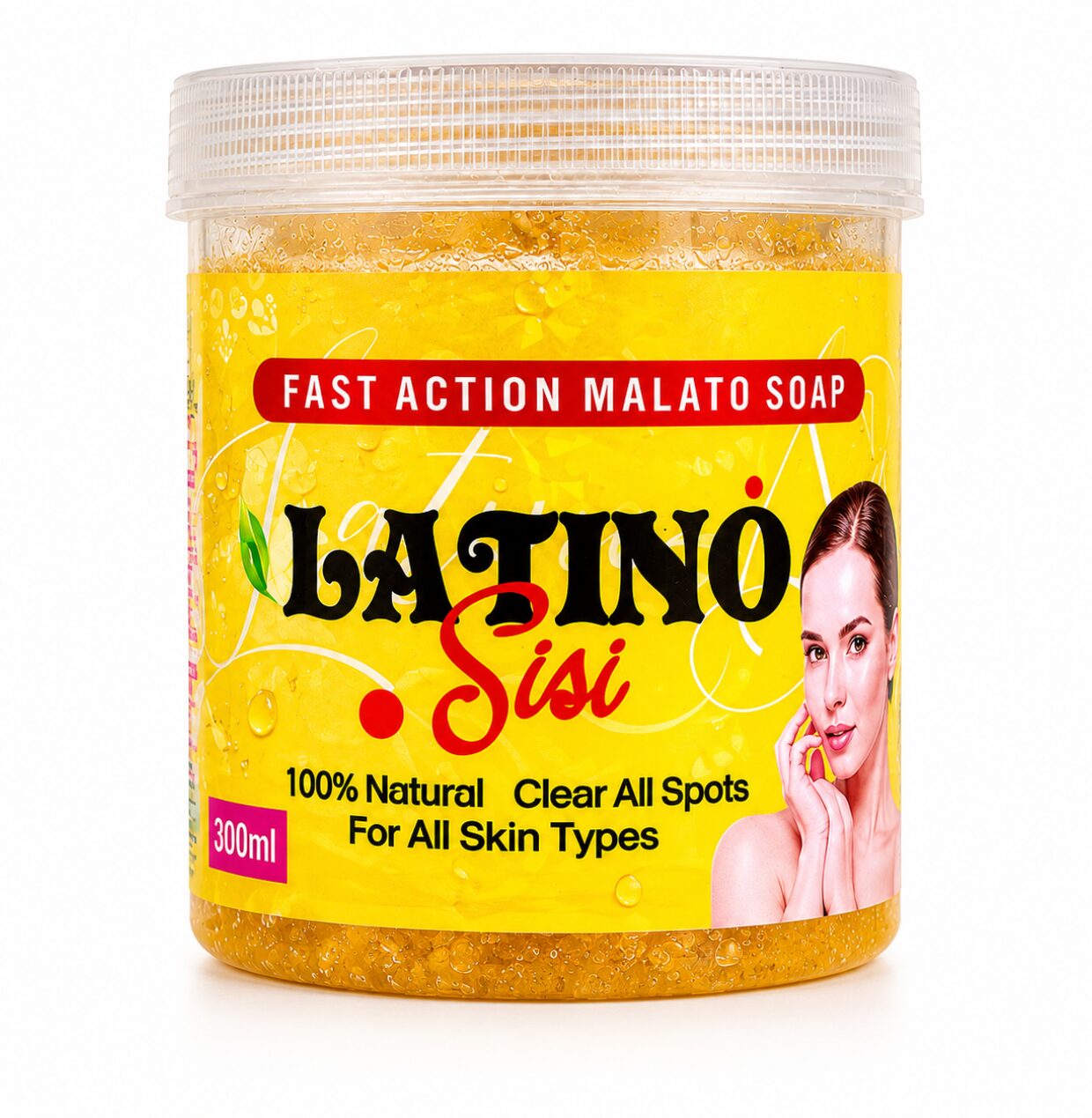 Latino soap Latino Sisi Fast Action Malato Soap Gel 300ml – Natural Skin Brightening & Spot Removal Treatment X 12 - Image 1