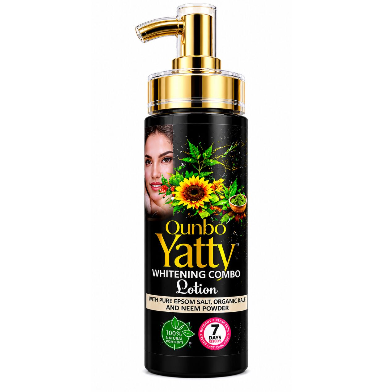 Ounbo Yatty (3) Ounbo Yatty Whitening Combo Body Lotion with Epsom Salt, Organic Kale & Neem Powder – Moisturizing & Brightening Lotion X 12 - Image 1