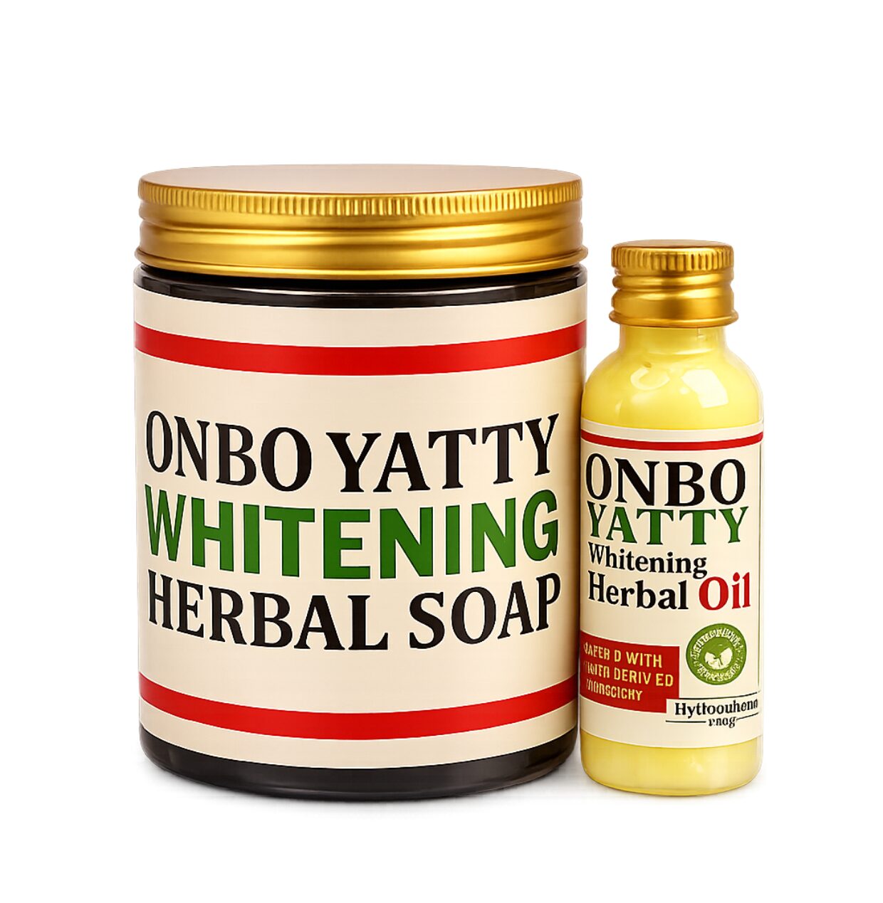 Ounbo yatty whitening soap (1) ONBO YATTY Whitening Herbal Soap & Herbal Oil Combo Set – Natural Brightening Face & Body Skincare Kit - Image 1