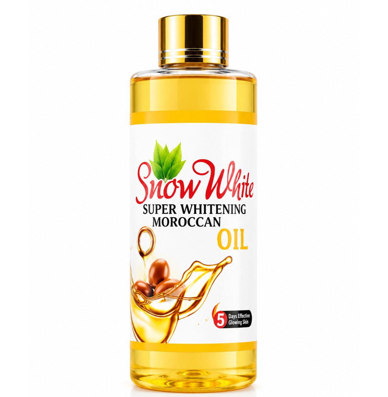 Snow white (3) Snow White Super Whitening Moroccan Oil – Nourishing Body Oil for Soft & Radiant Skin - Image 1