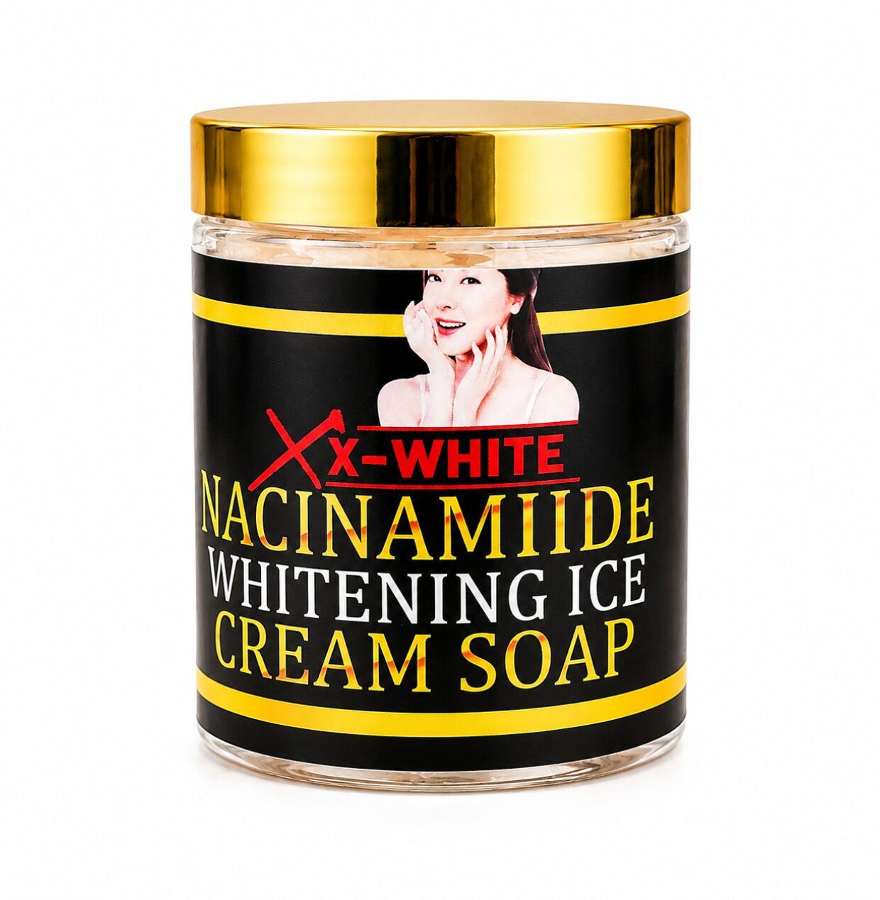 naicinamide soap (3) X-White Niacinamide Whitening Ice Cream Soap – Brightening & Moisturizing Face & Body Cleanser X 12 - Image 1