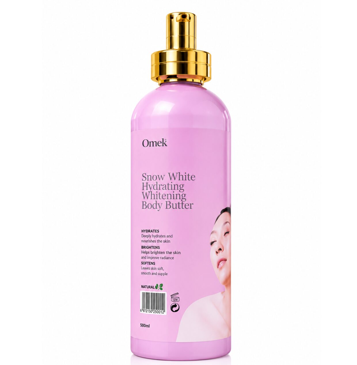 snow white htdrating whitening body butter Snow White Hydrating Whitening Body Butter – Deep Moisturizing & Brightening Body Cream | 500ml - Image 1