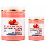 5D Strawberry Whitening Ice Cream Soap – Brightening & Moisturizing Face and Body Soap